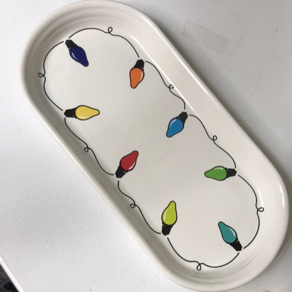 Fiestaware Holiday Fiestaware Vintage Holiday Tray With Colored